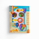 6 Pcs Premium Baby Rattle Gift Set & Teether Set