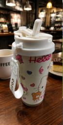 Double Coffee Cup | Stainless Steel Thermos Cup Multiple Uses (Off White)