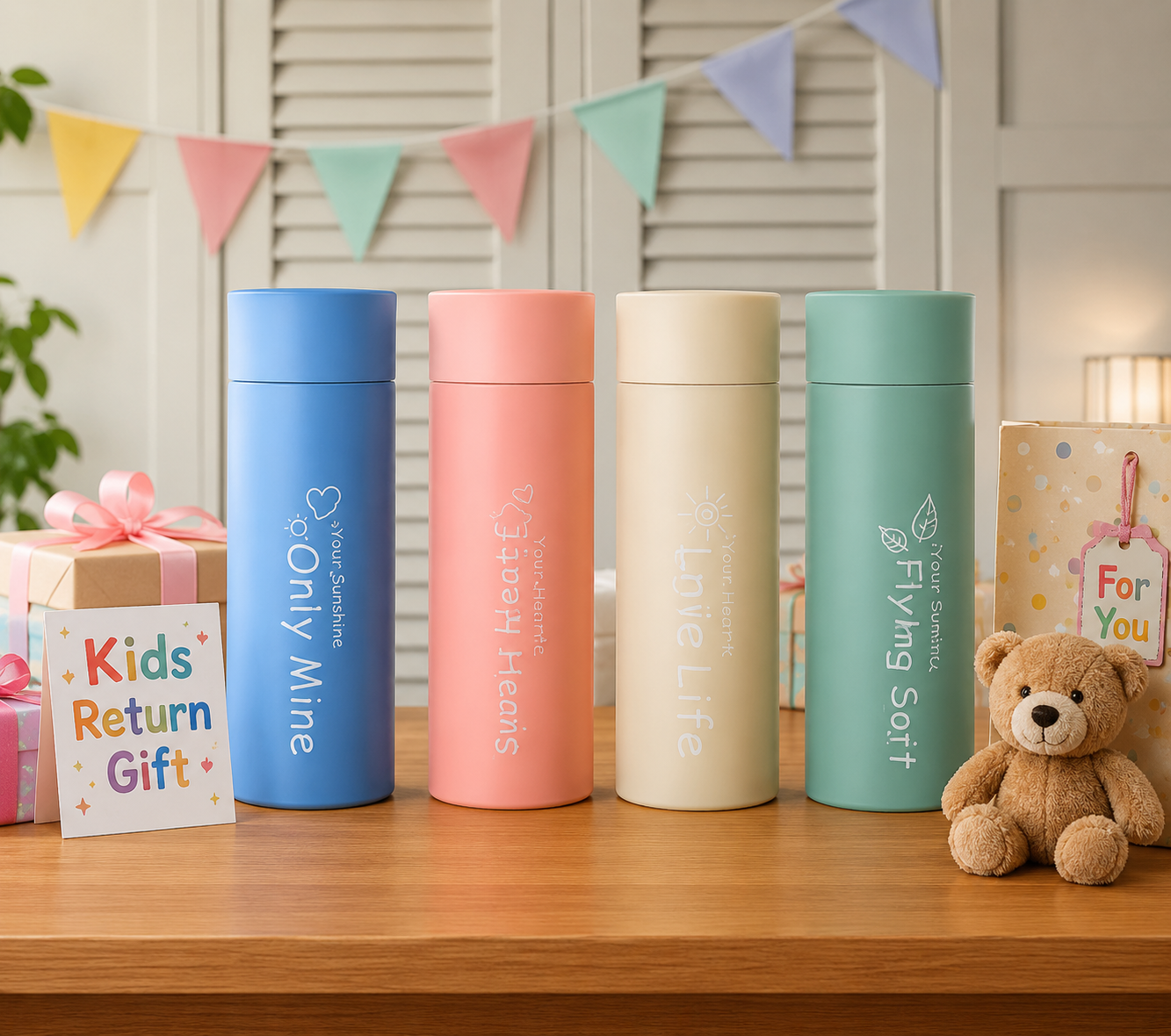 “Only Mine” Glass Water Bottle with Silicone Sleeve | Leak-Proof BPA-Free Bottle for School, Gym, Office & Outdoor Sports | 400ML Eco-Friendly Reusable Bottle| Pack Of 6 - Image 3